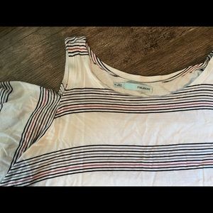 Striped Cold Shoulder Top
